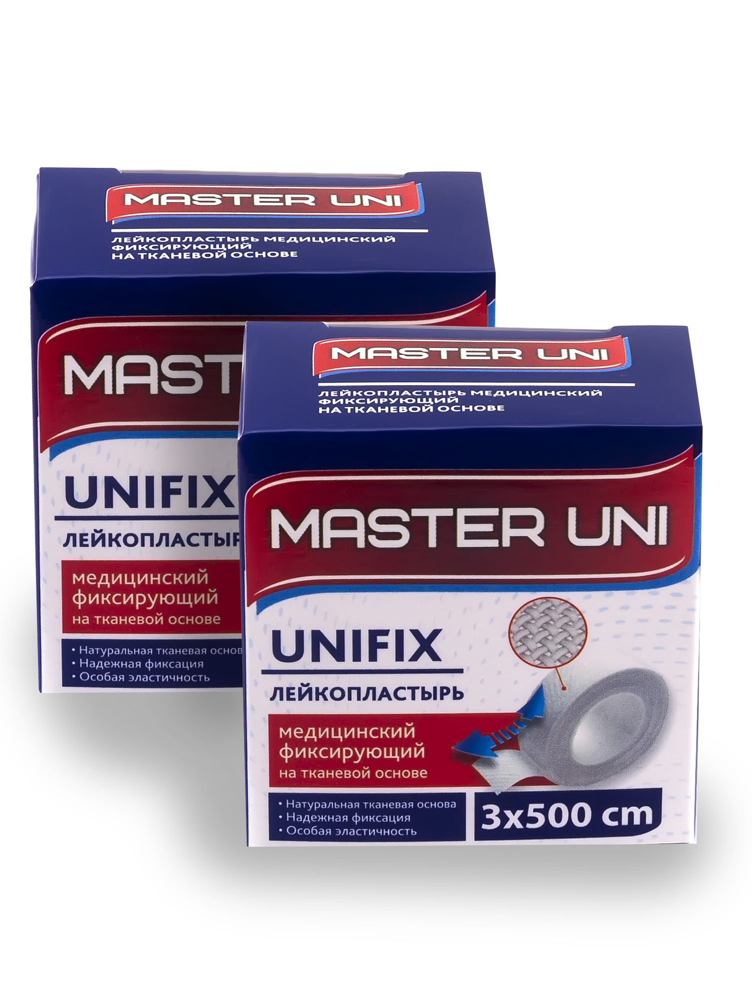 

Лейкопластырь MASTER UNI UNFIX 3 х 500 см на тканевой основе 1+1, MASTER UNI UNFIX Лейкопластырь 3 х 500 см на тканевой основе 1+1