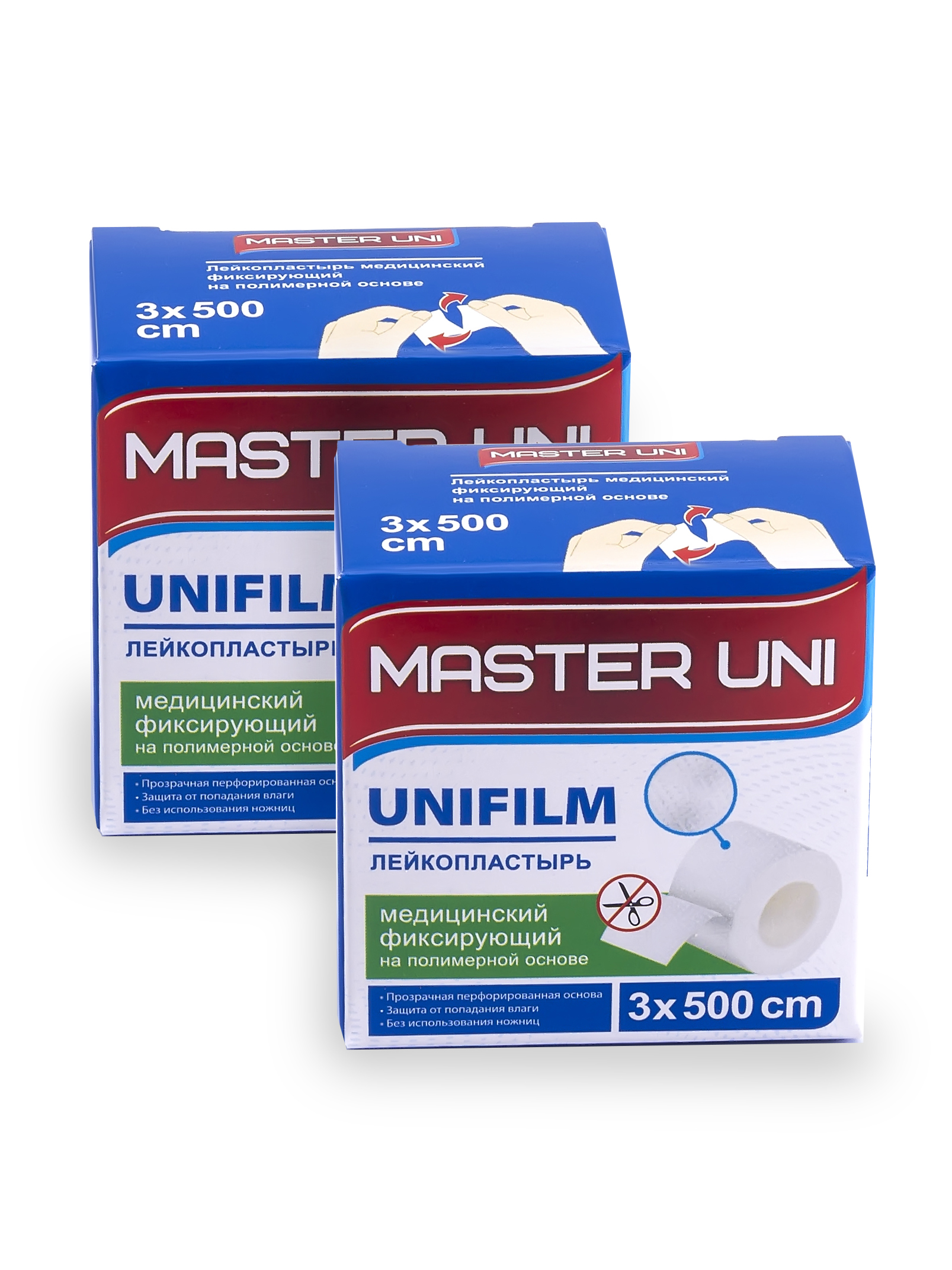 Купить MASTER UNI UNIFILM Лейкопластырь 3 х 500 см на полимерной основе 1+1, Лейкопластырь MASTER UNI UNIFILM 3 х 500 см на полимерной основе 1+1