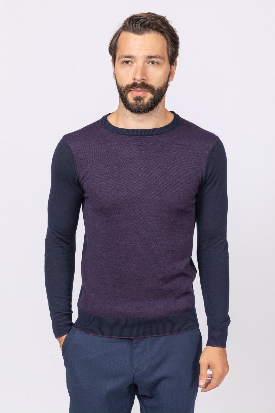 

Джемпер мужской 18W-CBL18-T/18 Kanzler фиолетовый S, 18W-CBL18-T/18