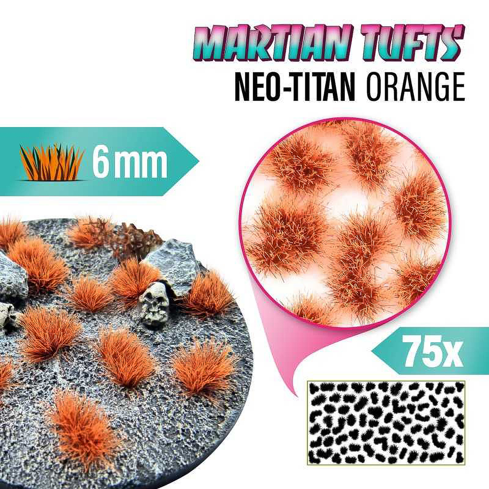 

Пучки травы для моделирования Green Stuff World Martian Tufts 6 mm Neo-Titan Orange, Martian Tufts