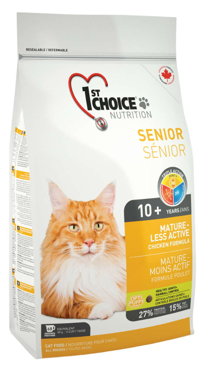 Сухой корм для кошек 1st Choice Senior Mature - Less Active цыпленок 5,44 кг