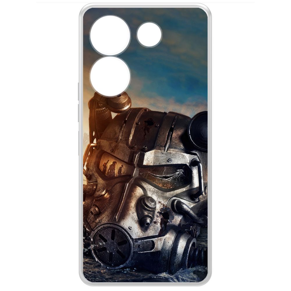 

Чехол-накладка Krutoff Clear Case Фоллаут (Fallout) - Шлем Т-60 для TECNO Camon 20, Прозрачный