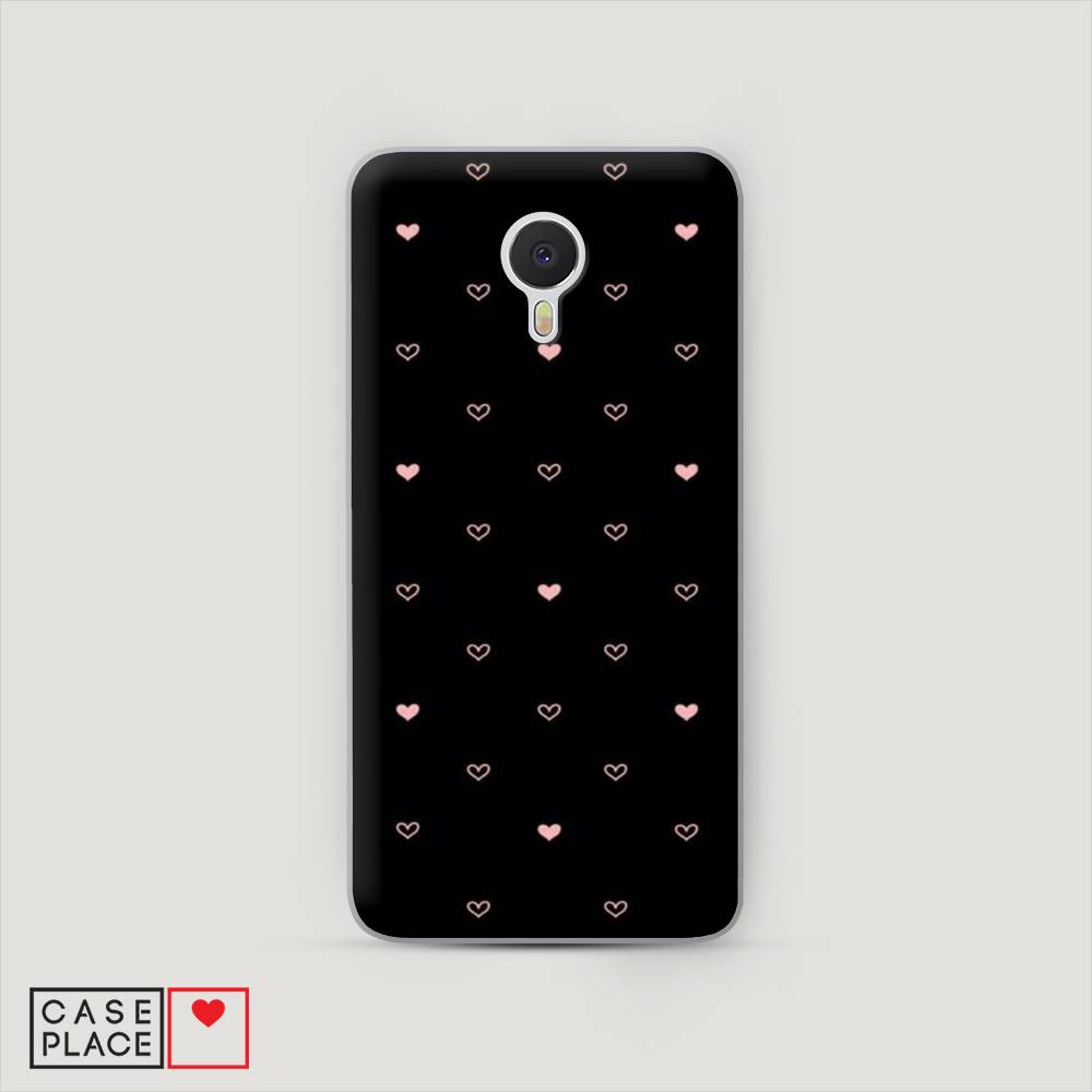 

Чехол Awog на Meizu M3 Note "Черный фон и сердечки", Розовый;серый;черный, 70550-3