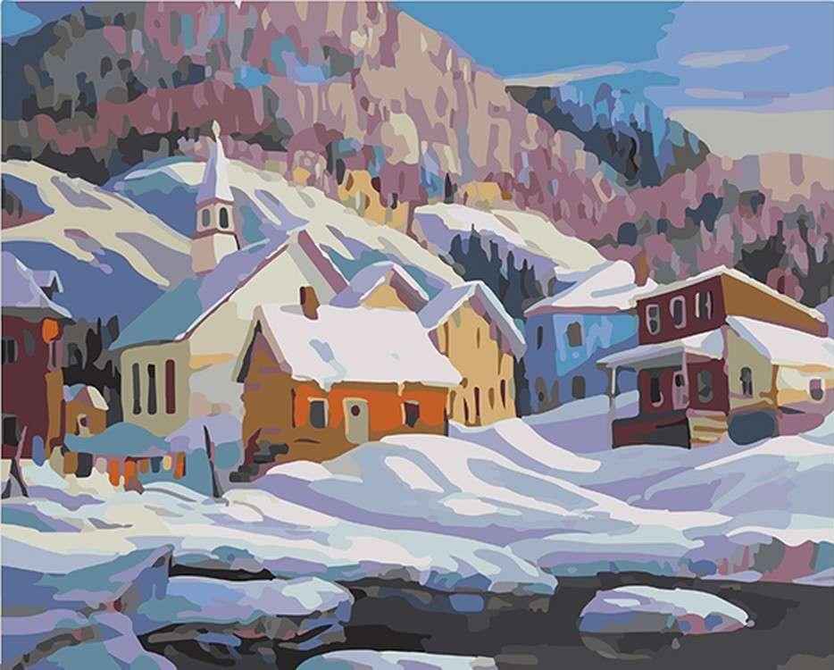 

Картина по номерам Артвентура Горный поселок, 40x50 см, Артвентура Горный поселок