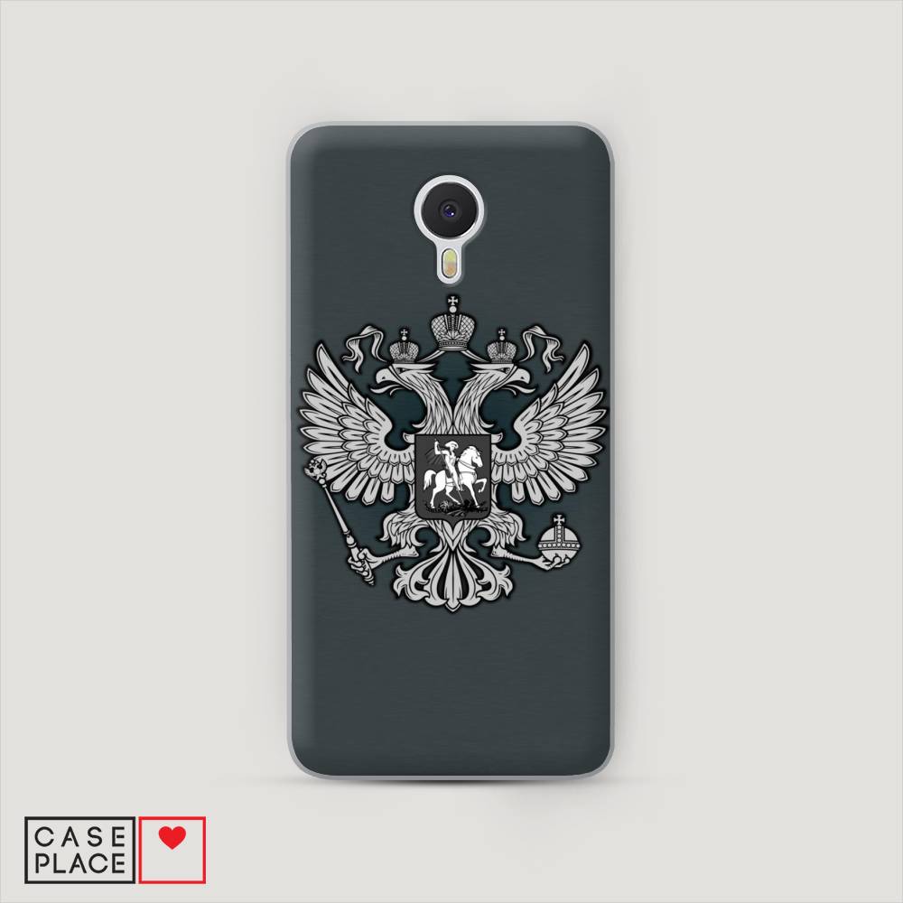 фото Чехол awog "герб россии серый" для meizu m3 note