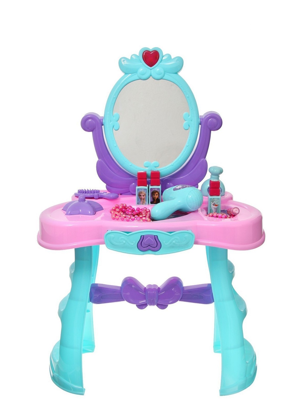 Столик с зеркалом, игровой модуль парикмахера Студия красоты Холодное сердце, свет, 66 см