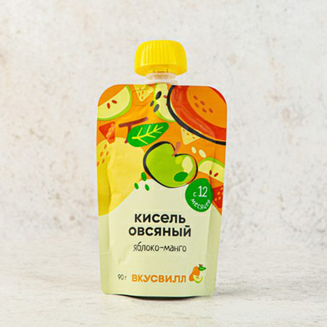 

Кисель детский ВкусВилл овсяный яблоко-манго 90 мл