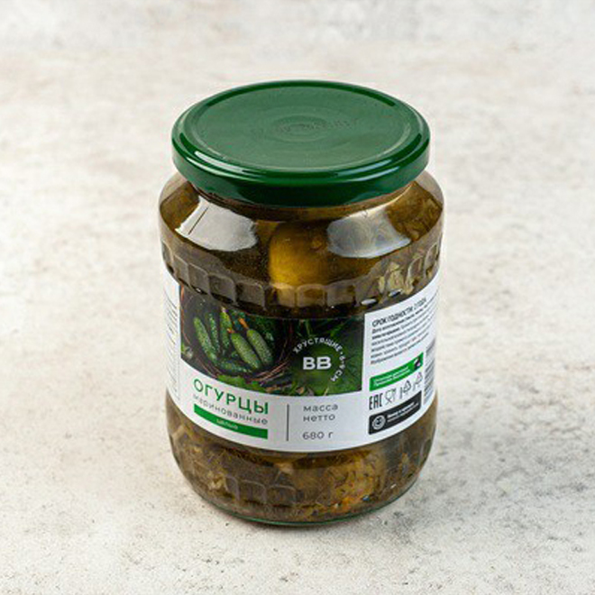 

Огурцы ВкусВилл маринованные 680 г