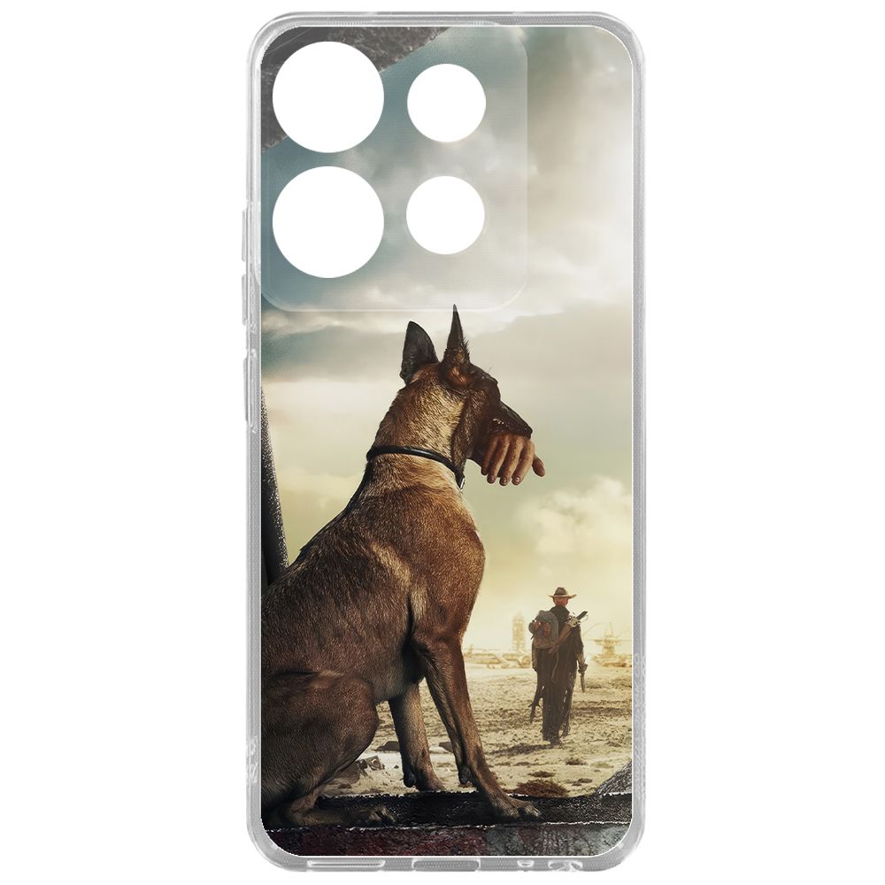 

Чехол-накладка Krutoff Clear Case Фоллаут (Fallout) - Псина для TECNO POP 7 Pro, Прозрачный