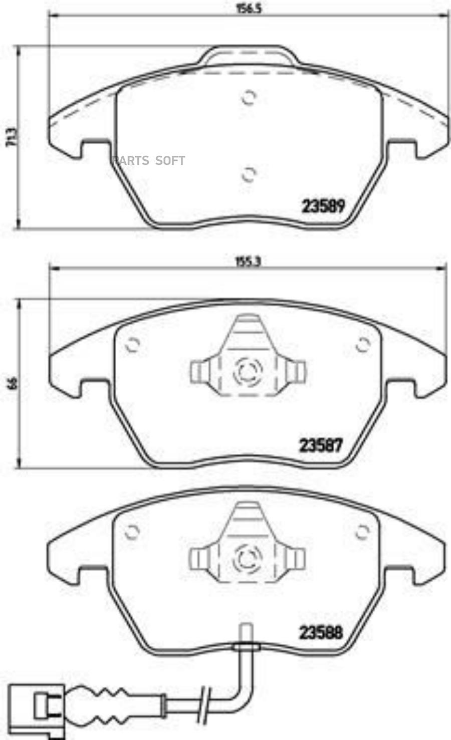 

Тормозные колодки brembo передние дисковые Xtra P85075X