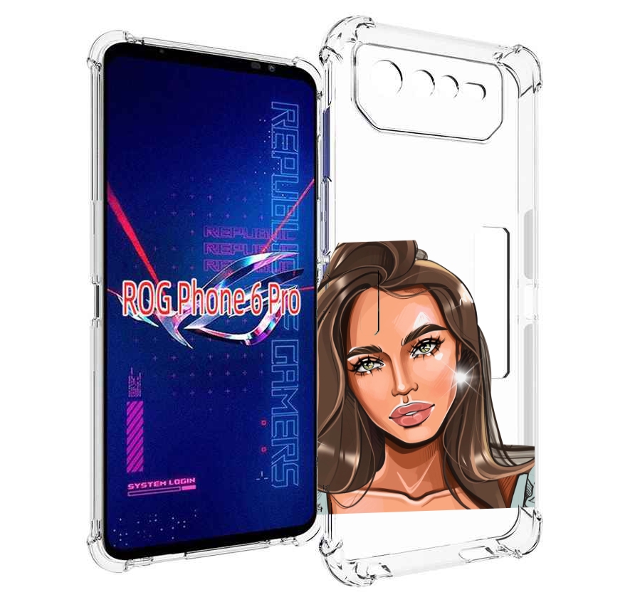 

Чехол MyPads Девушка-с-зелеными-глазами для Asus ROG Phone 6 Pro, Прозрачный, Tocco