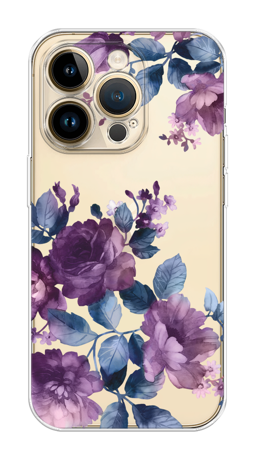 

Чехол Homey на Apple iPhone 14 Pro Max "Purple Blossoms", Синий;фиолетовый, 15050-1