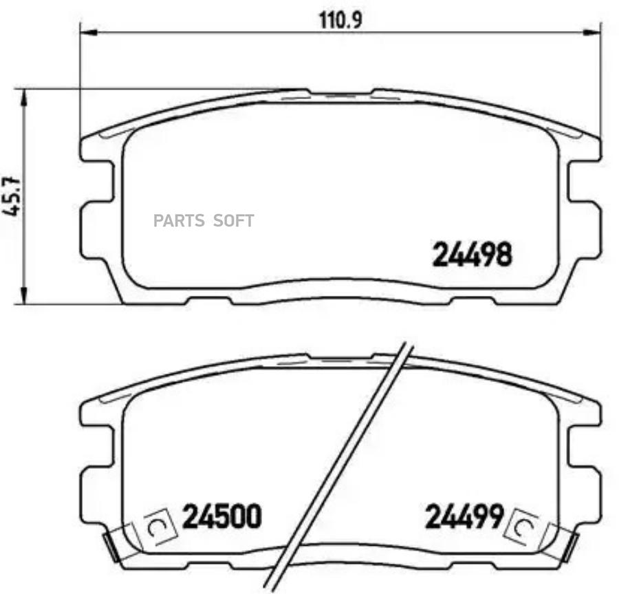 

Колодки тормозные дисковые задн, CHEVROLET: CAPTIVA 2.0 D/2.0 D 4WD/2.2 D/2.2 D 4WD/2.4/2.
