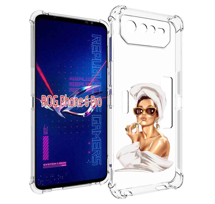 

Чехол MyPads Девушка-утром женский для Asus ROG Phone 6 Pro, Прозрачный, Tocco