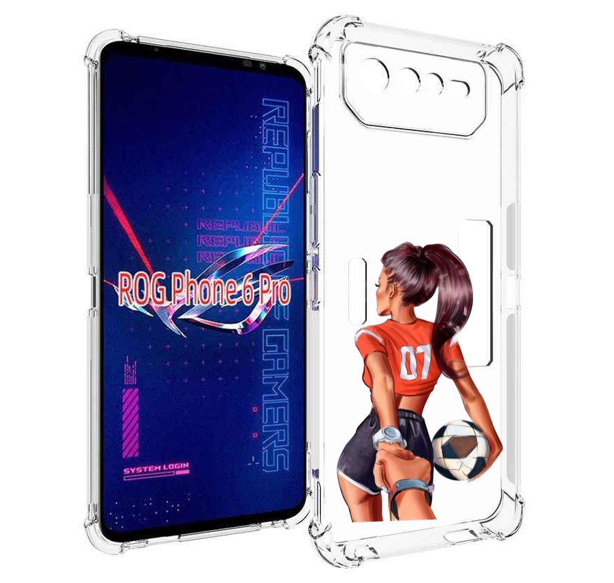 

Чехол MyPads Девушка-футболистка женский для Asus ROG Phone 6 Pro, Прозрачный, Tocco