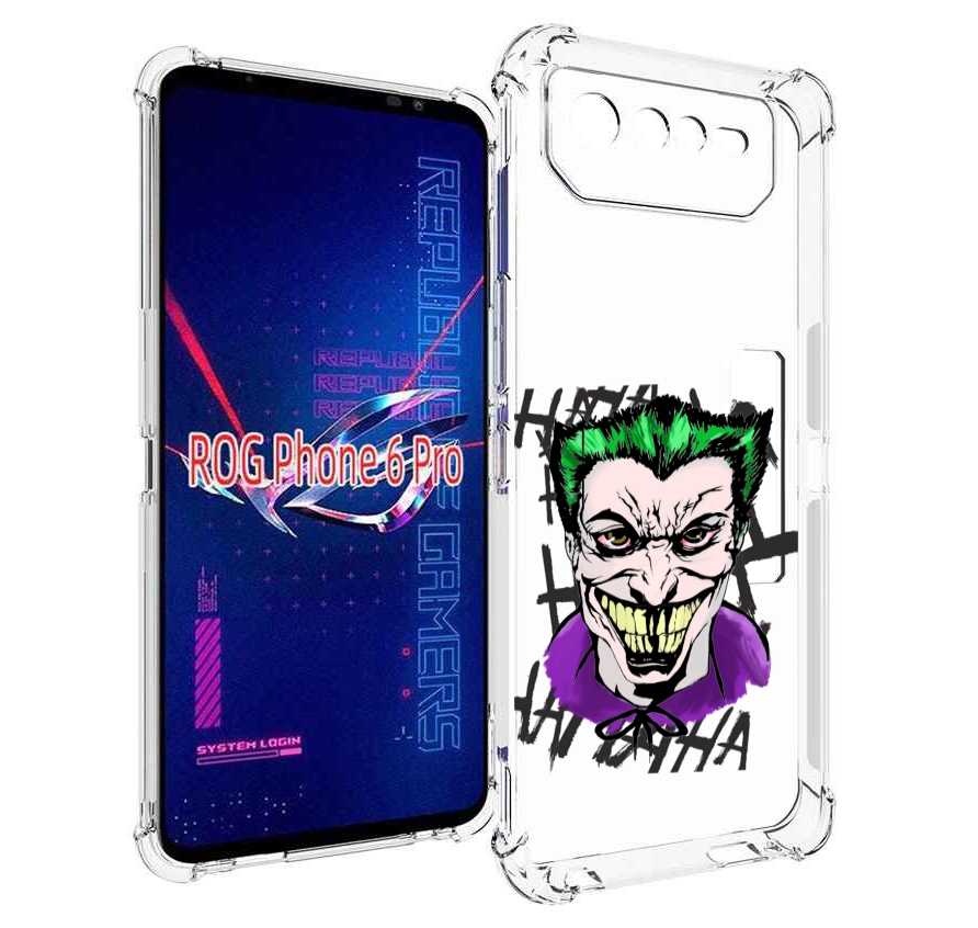 

Чехол MyPads Джокер-крейзи для Asus ROG Phone 6 Pro, Прозрачный, Tocco