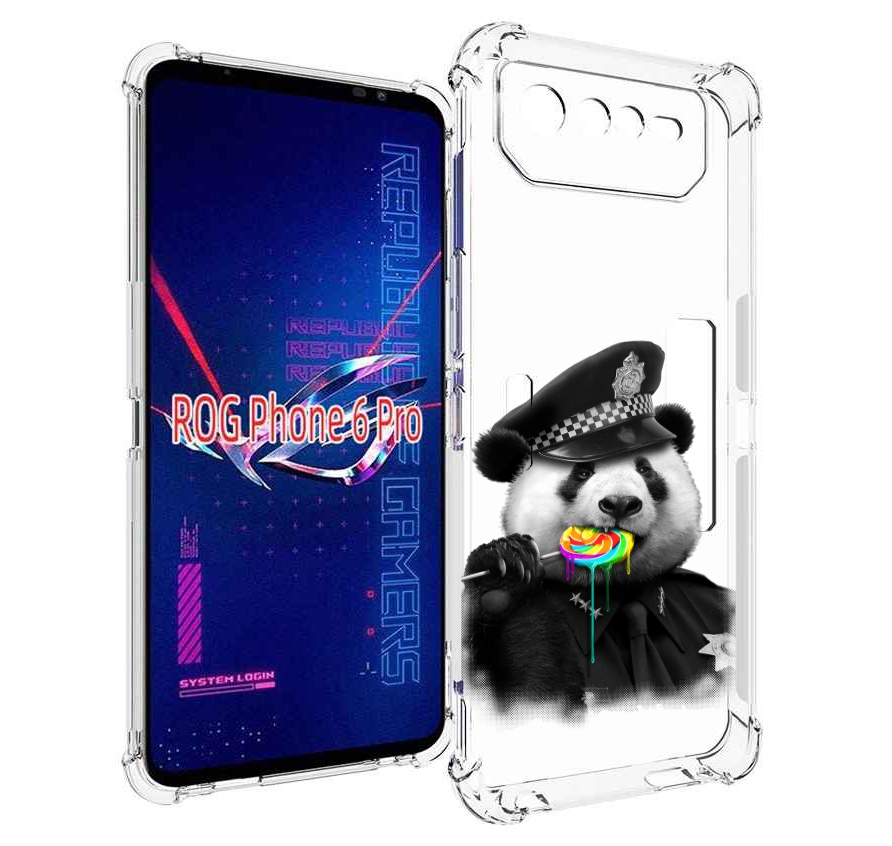 

Чехол MyPads Панда полиция для Asus ROG Phone 6 Pro, Прозрачный, Tocco