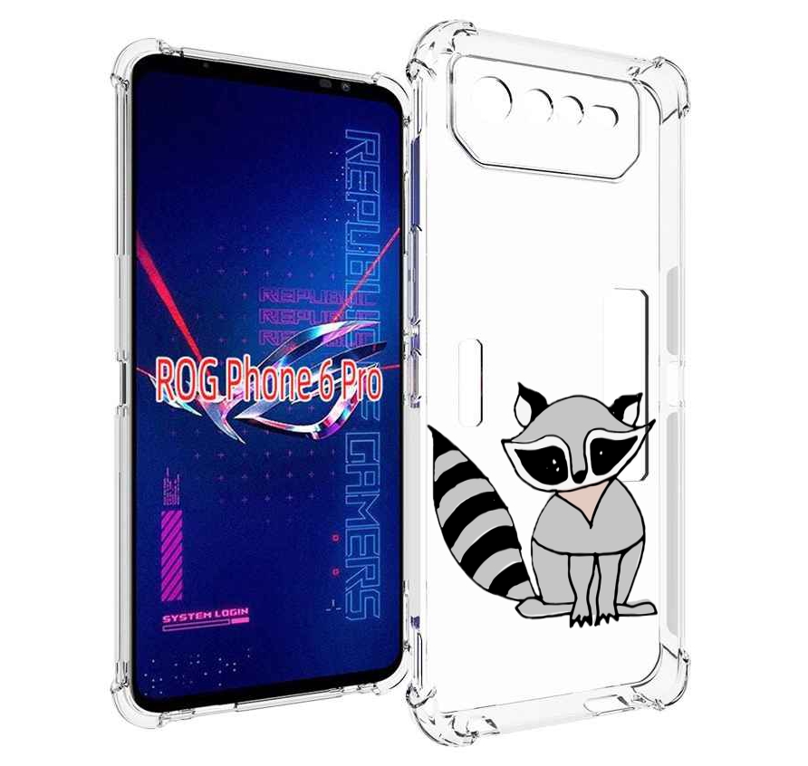 

Чехол MyPads Енотик для Asus ROG Phone 6 Pro, Прозрачный, Tocco