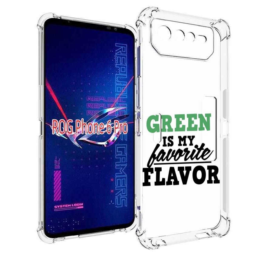 

Чехол MyPads Зеленый-фаворит для Asus ROG Phone 6 Pro, Прозрачный, Tocco