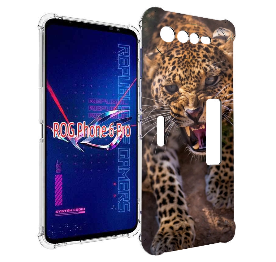 

Чехол MyPads Злой-гепард для Asus ROG Phone 6 Pro, Прозрачный, Tocco