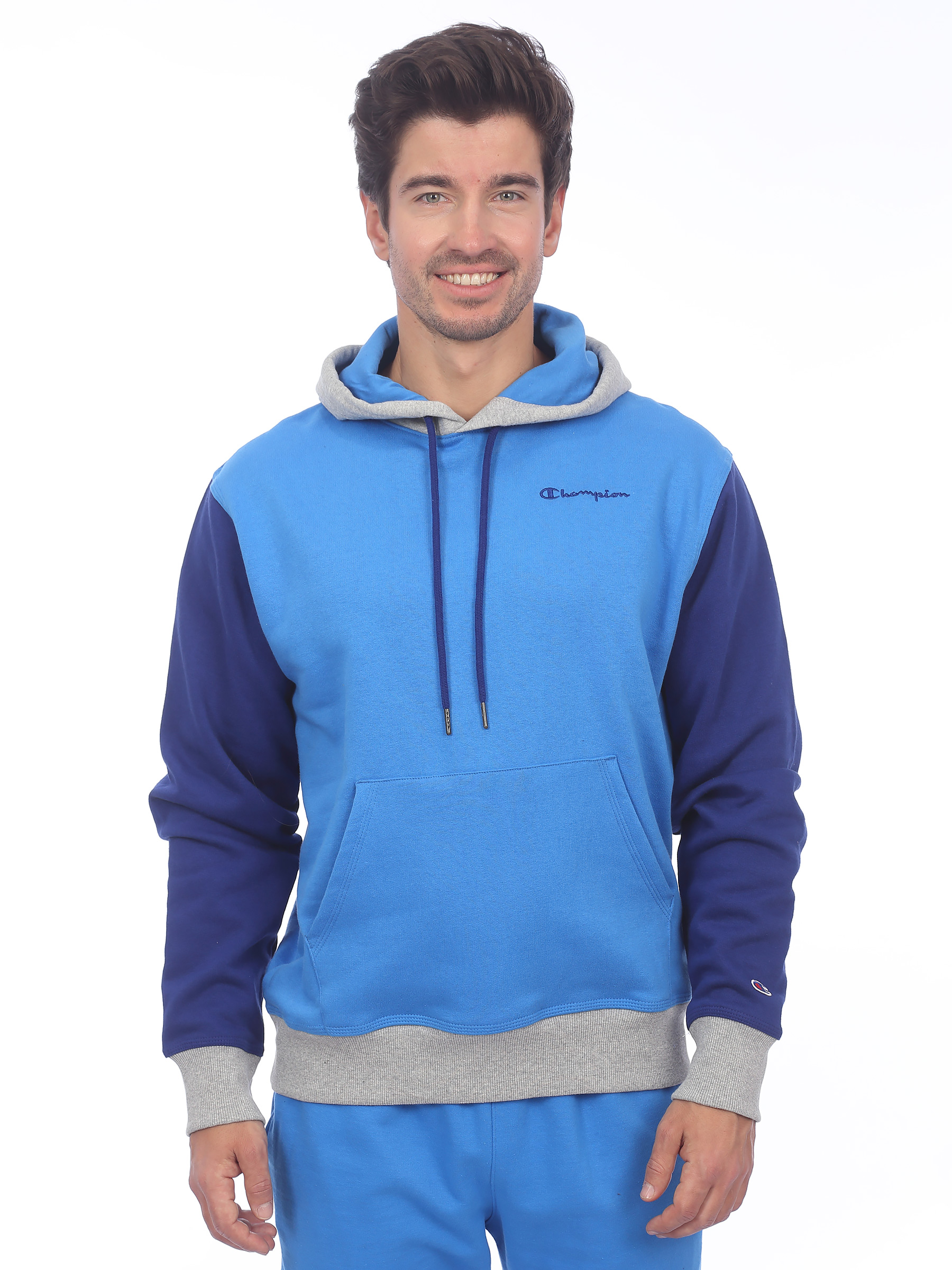

Худи мужское Champion S74716586M8A голубое XL, Голубой, S74716586M8A
