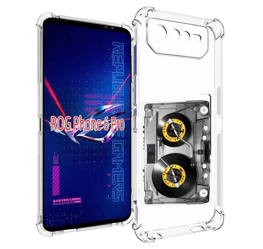 

Чехол MyPads Кассета музыкальная для Asus ROG Phone 6 Pro, Прозрачный, Tocco