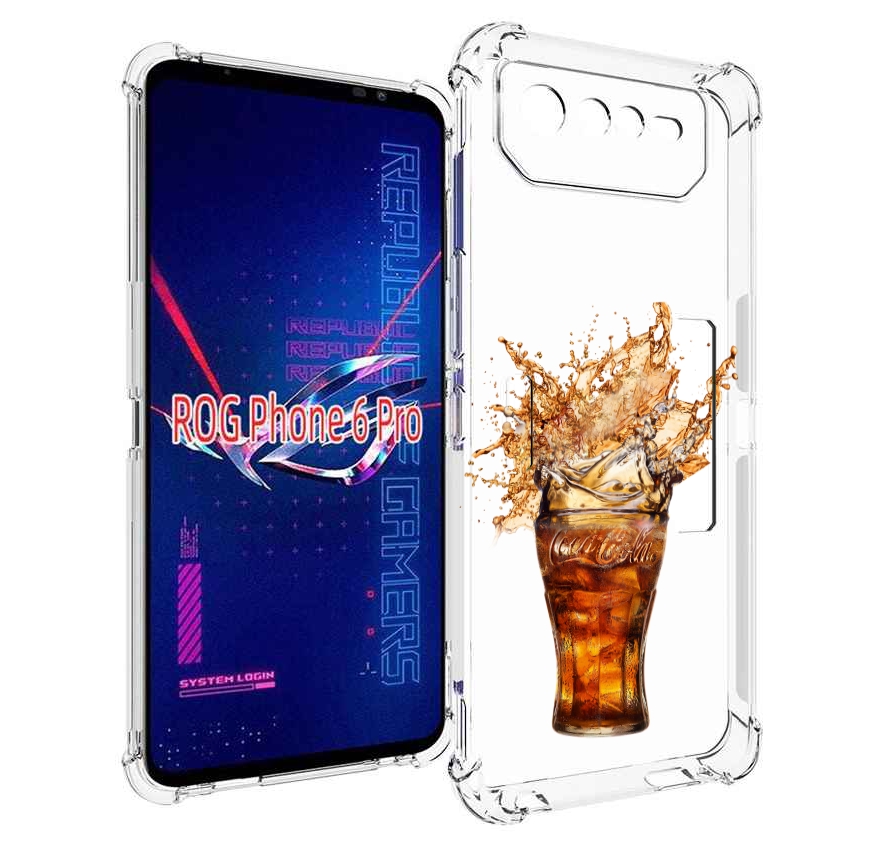 

Чехол MyPads Кола-в-стакане для Asus ROG Phone 6 Pro, Прозрачный, Tocco