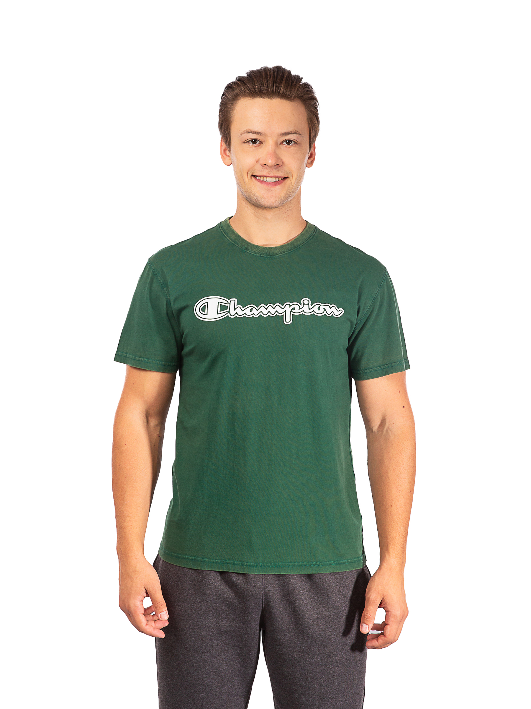 

Футболка мужская Champion T74714586M3A зеленая M, Зеленый, T74714586M3A