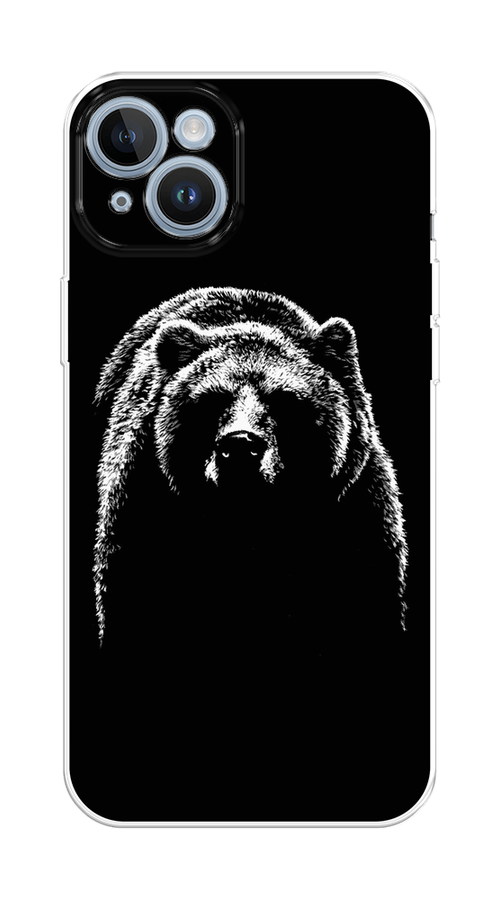 

Чехол Homey на Apple iPhone 14 "Медведь в ночи", Белый;черный, 15150-1