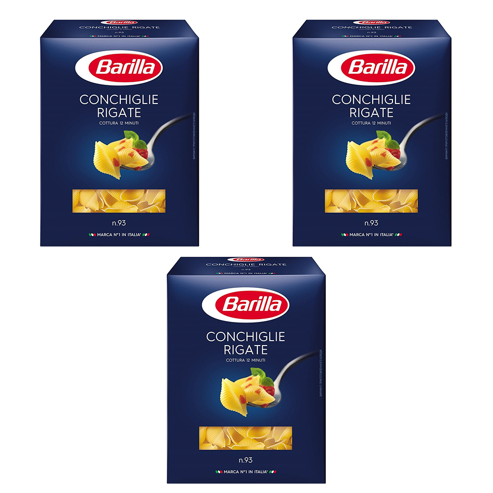 Макаронные изделия №93 Barilla ракушки  450г*3 шт.