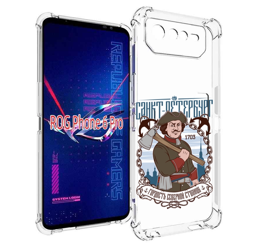 

Чехол MyPads Петр первый для Asus ROG Phone 6 Pro, Прозрачный, Tocco