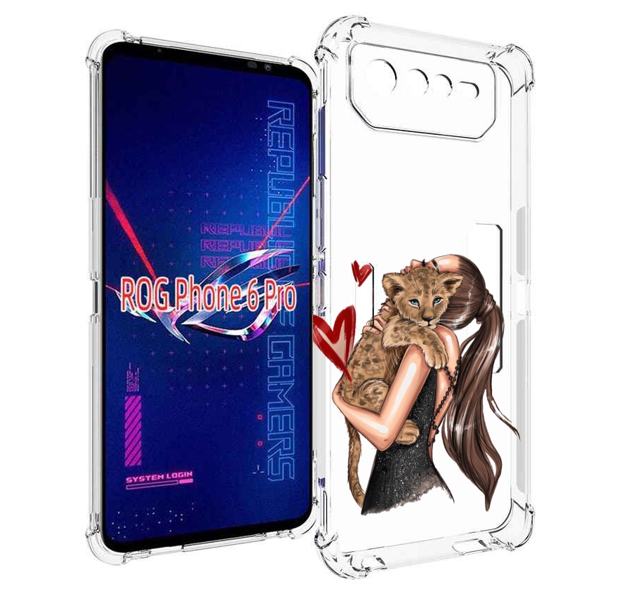 

Чехол MyPads Кошачья-любовь для Asus ROG Phone 6 Pro, Прозрачный, Tocco