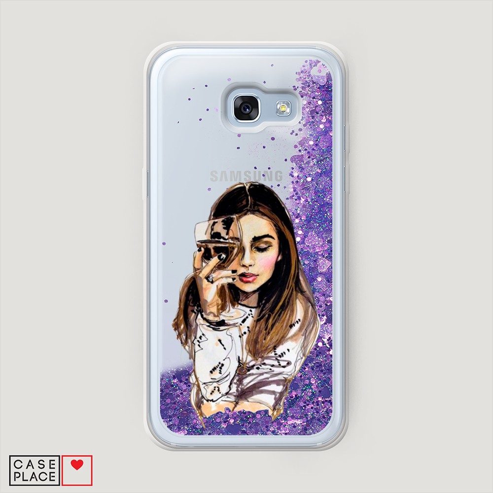 

Чехол Awog на Samsung Galaxy A3 2017 / Самсунг A3 2017 "Девушка с бокалом", Разноцветный, 20392-1