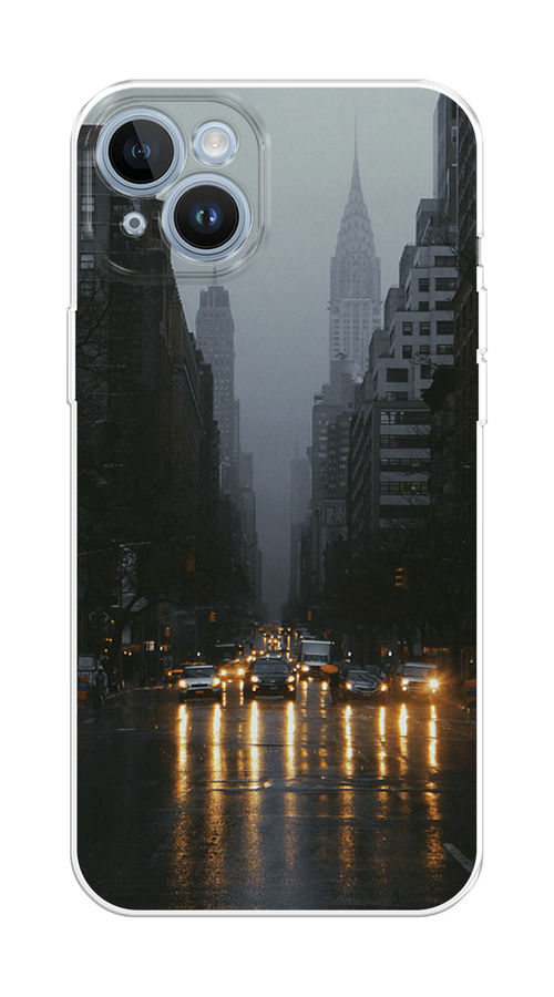 

Чехол Homey на Apple iPhone 14 "Дождливый Нью Йорк", Черный;серый, 15150-1