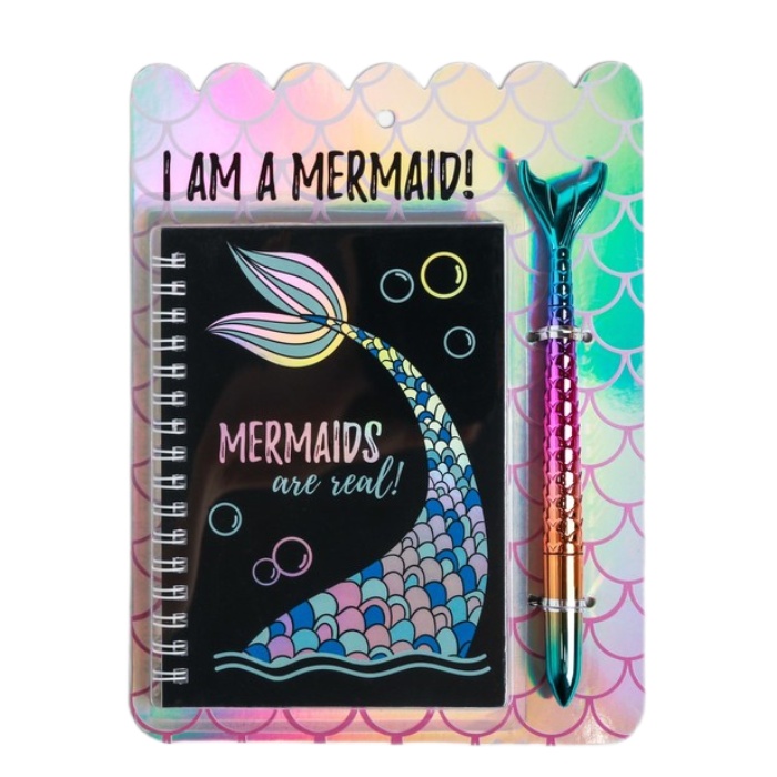 

Ежедневник голография и ручка I AM A MERMAID, 40 листов
