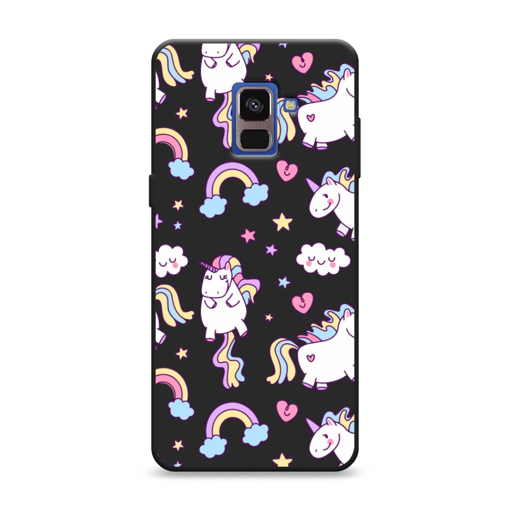 

Матовый силиконовый чехол "Sweet unicorns dreams" на Samsung Galaxy A8 2018, Sweet unicorns dreams