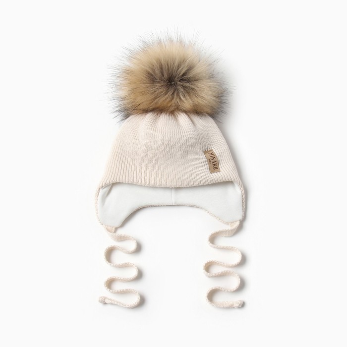 

Шапка детская MINAKU, молочный, 48-50, Белый