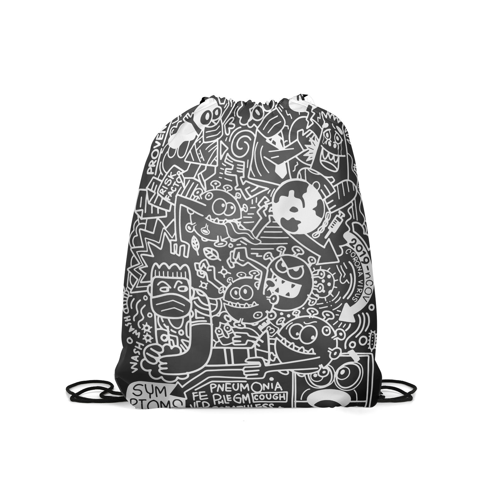

Мешок для обуви унисекс Gorolla DrawstringBackpack 121 черный, 42х35 см, DrawstringBackpack 121