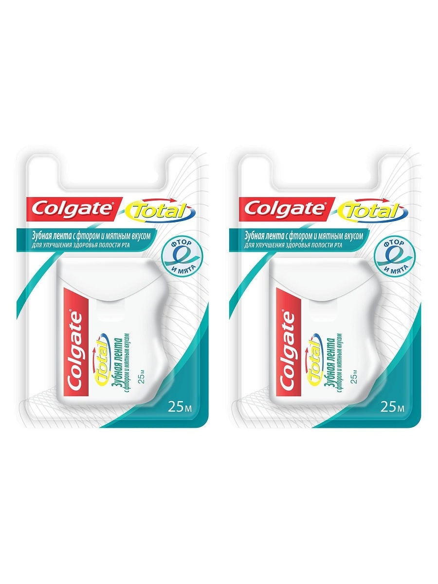 

Зубная лента Colgate с фтором и мятой 25 м