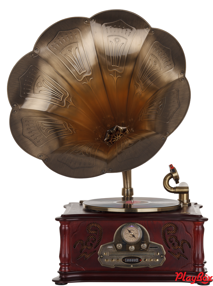 

Проигрыватель виниловых пластинок Playbox Gramophone-IV PB-1014D-NB Brown