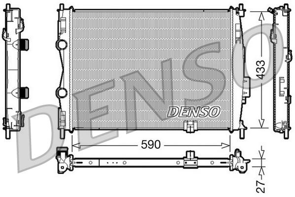 Радиатор охлаждения двигателя DENSO DRM46019