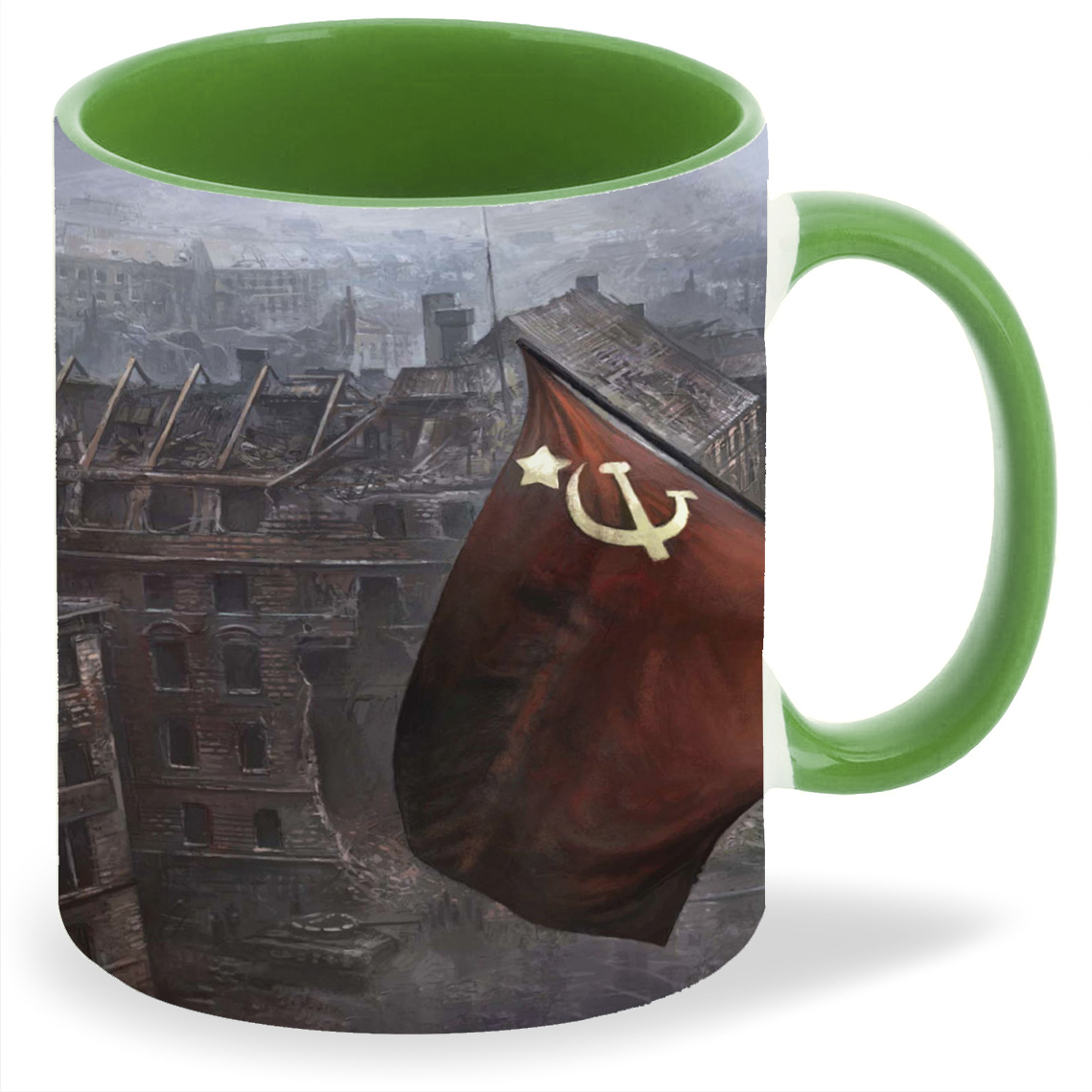 

Кружка CoolPodarok hearts of iron Знаменосец Знамя Крыша, hearts of iron Знаменосец Знамя Крыша