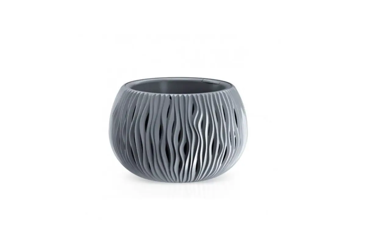 

Цветочное кашпо Prosperplast Sandy bowl пластик SSS-93731436 2,4 л серый 1 шт., Sandy bowl