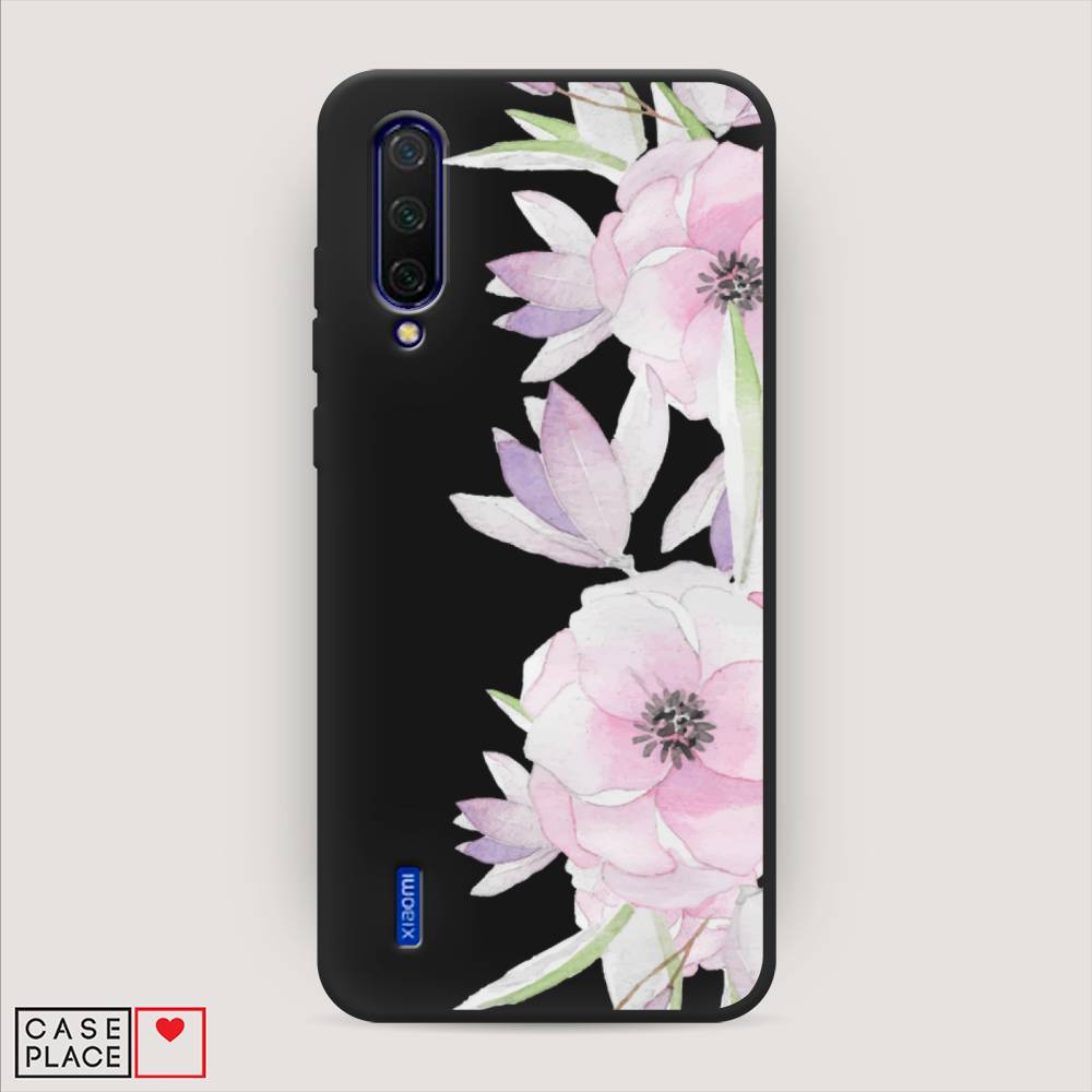 фото Матовый силиконовый чехол "нежные анемоны" на xiaomi mi a3 lite awog