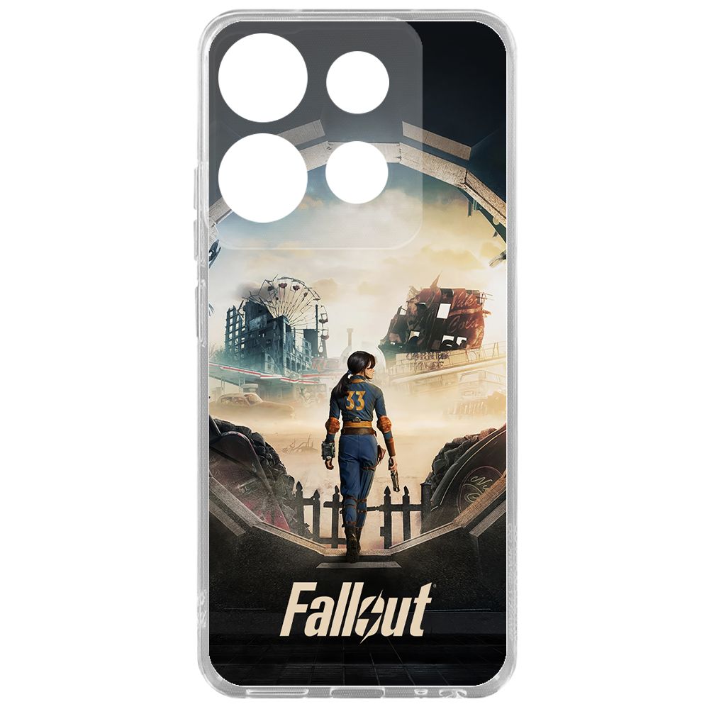 

Чехол-накладка Krutoff Clear Case Фоллаут (Fallout) - Убежище 33 для TECNO POP 7 Pro, Прозрачный