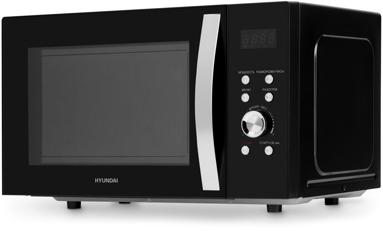 

Микроволновая печь соло HYUNDAI HYM-D2078 черный/серебристый, HYM-D2078