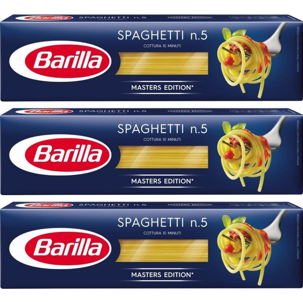 фото Макароны barilla spaghetti n.5 высший сорт, 450г*3 шт