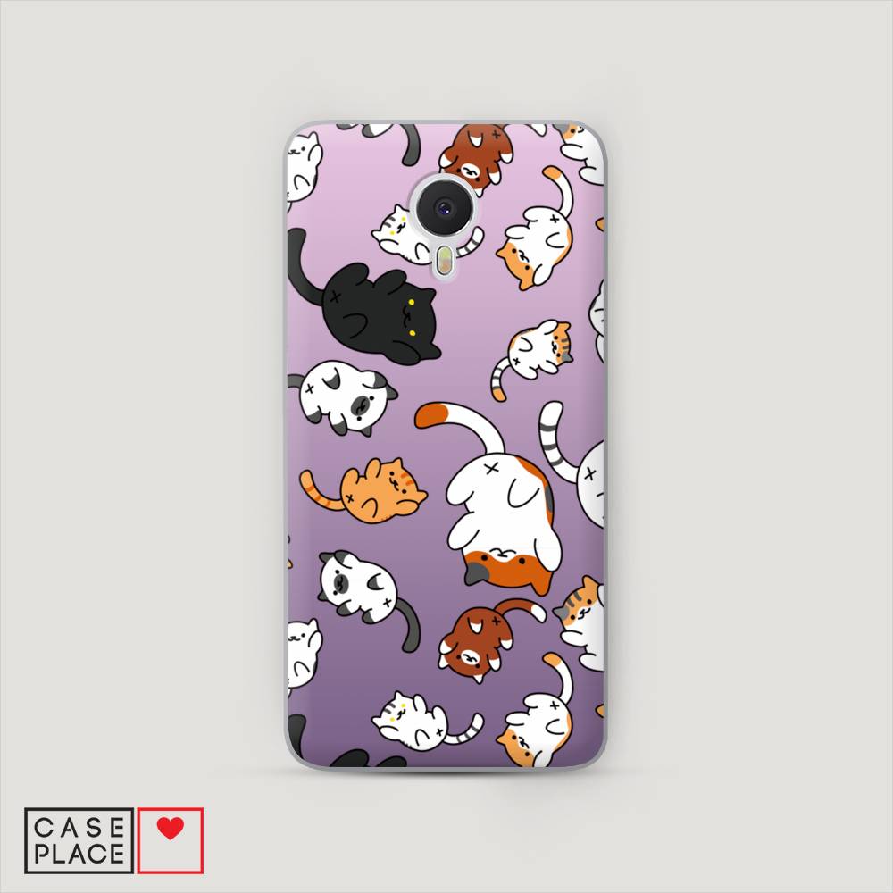 

Чехол Awog на Meizu M3 Note "Котопад", Фиолетовый;белый, 70550-7