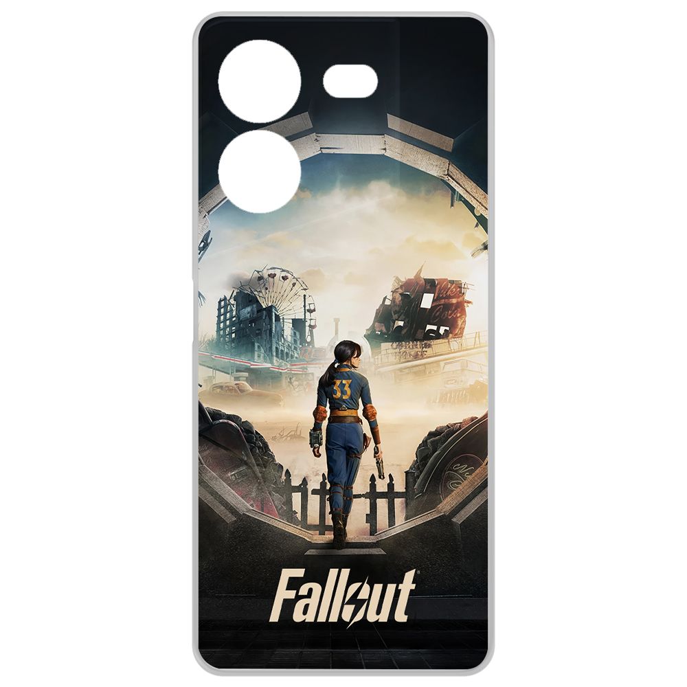 

Чехол-накладка Krutoff Clear Case Фоллаут (Fallout) - Убежище 33 для TECNO Pova 5, Прозрачный