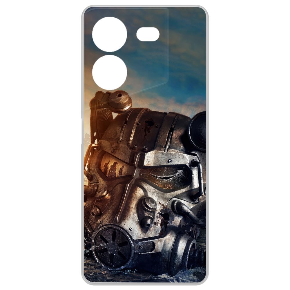 

Чехол-накладка Krutoff Clear Case Фоллаут (Fallout) - Шлем Т-60 для TECNO Pova 5